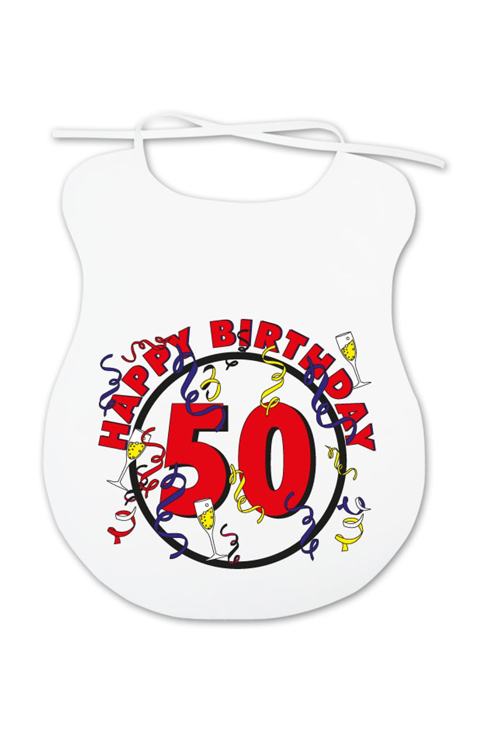 Dieser Erwachsenenlatz ist ein lustiges Geschenk fuer alle Erwachsene, die mehr oder weniger beim Essen kleckern und Humor lieben. Auf dem Spaghettilatz ist ein cooles Bild aufgedruckt sowie die Zahl 50 und die Aufschrift: Happy Birthday. Dieses witzige Geschenk oder Mitbringsel zum 50. Geburtstag!!! 