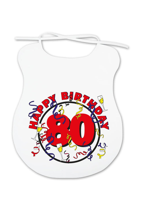 Dieser Erwachsenenlatz ist ein lustiges Geschenk fuer alle Erwachsene, die mehr oder weniger beim Essen kleckern und Humor lieben. Auf dem Spaghettilatz ist ein cooles Bild aufgedruckt sowie die Zahl 80 und die Aufschrift: Happy Birthday. Dieses witzige Geschenk oder Mitbringsel zum 80. Geburtstag!!! 
