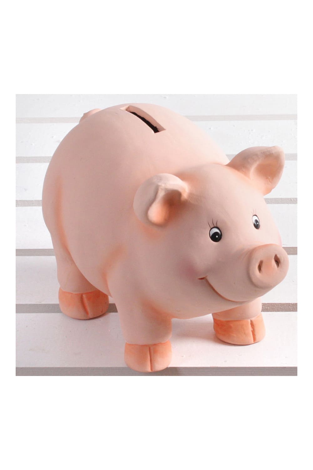 Sparschwein aus Keramik mit Schloss und Schluessel. Ein ideales Geldgeschenk zum Geburtstag, zum Muttertag, zu Weihnachten oder zur Pensionierung.