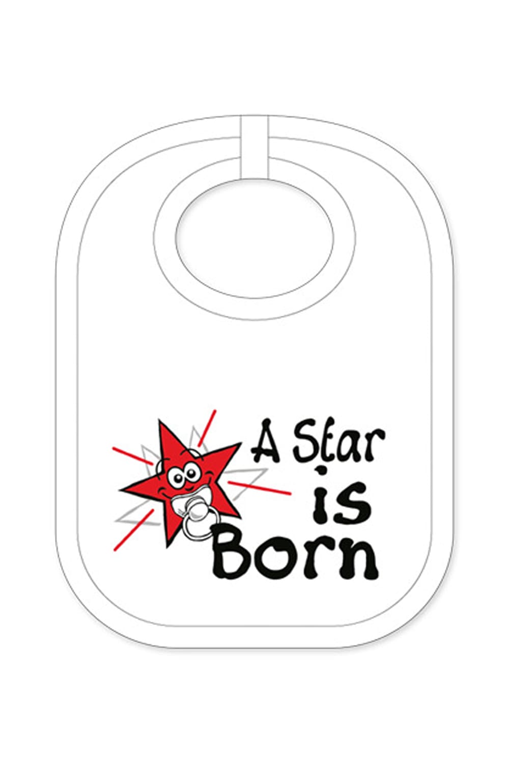 Baby Latz mit dem Spruch: A Star is Born. Suesses Geschenk fuer Kleinkinder
