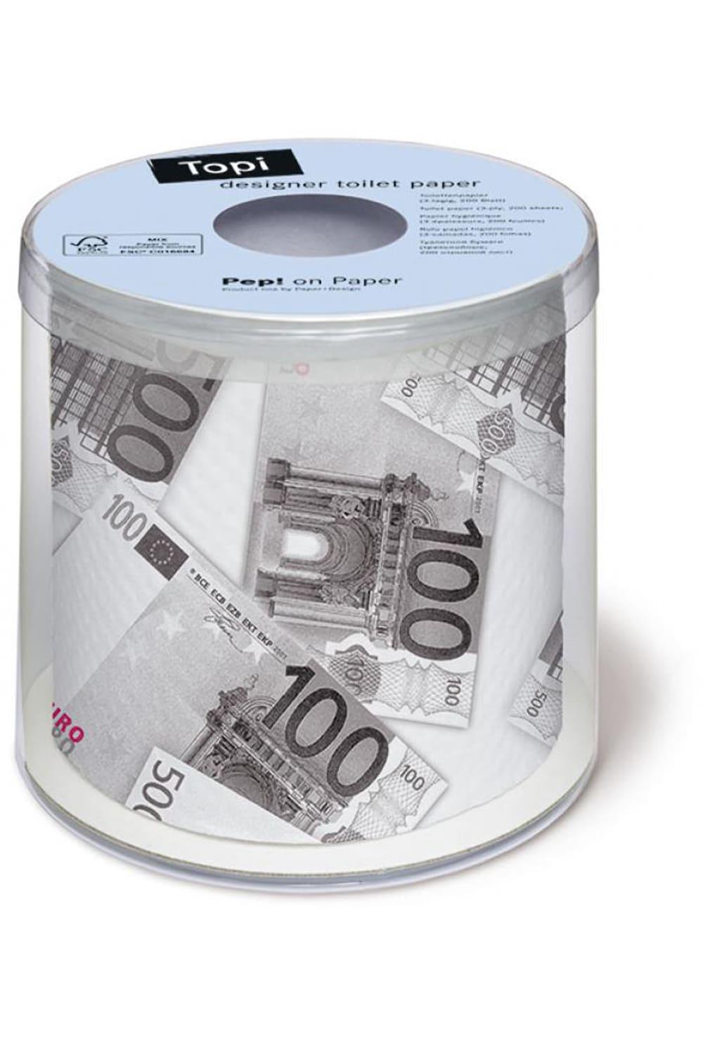 Dieses witzige Toilettenpapier sorgt bestimmt für die beste Unterhaltung auf dem Klo. Ein absoluter Spassfaktor für das Bad, ist dieses Euro Geld WC-Papier. Ideal als Geschenk für jeden Anlass oder als kreative Dekoration für eine Party. Das Euro Geld Klopapier ist auch ideal für ein lustiges Geldgeschenk. 